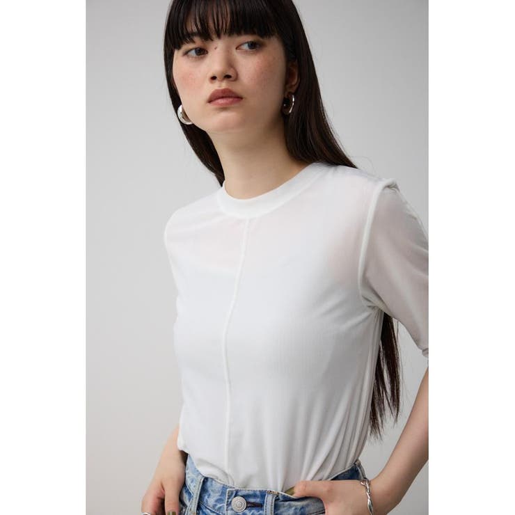 ベロア5分袖トップス | AZUL BY MOUSSY | 詳細画像2 