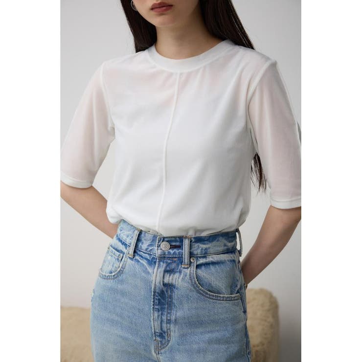 IVOY3 | ベロア5分袖トップス | AZUL BY MOUSSY