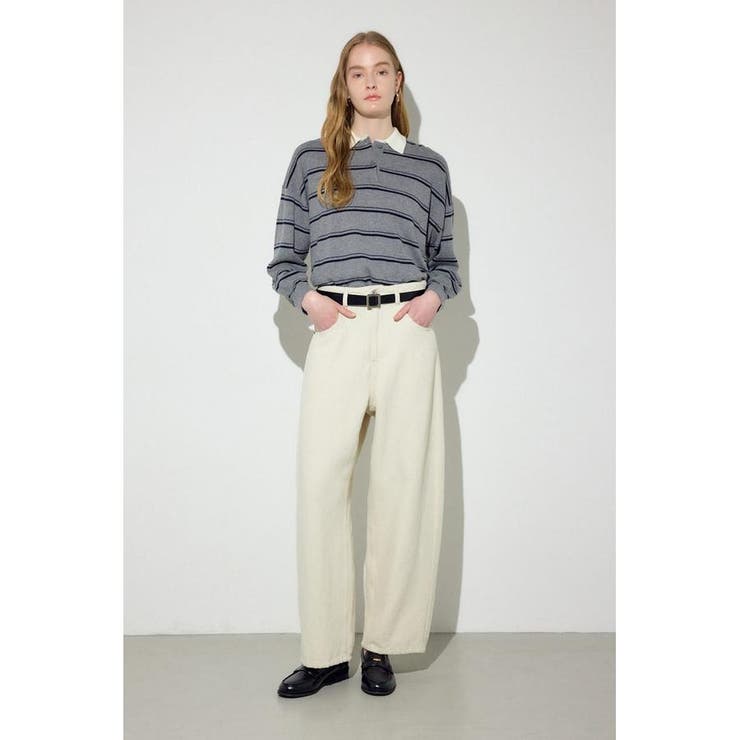 コットンリネンカーブワイドパンツ | AZUL BY MOUSSY | 詳細画像2 