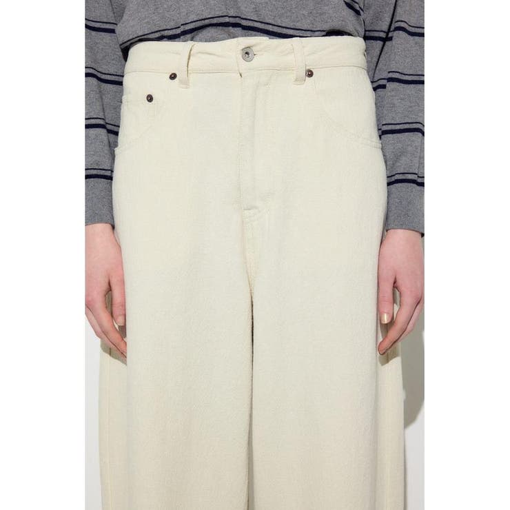 コットンリネンカーブワイドパンツ | AZUL BY MOUSSY | 詳細画像8 