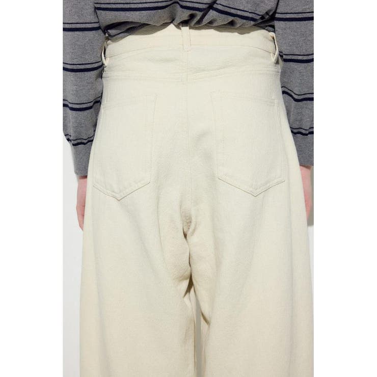 コットンリネンカーブワイドパンツ | AZUL BY MOUSSY | 詳細画像9 