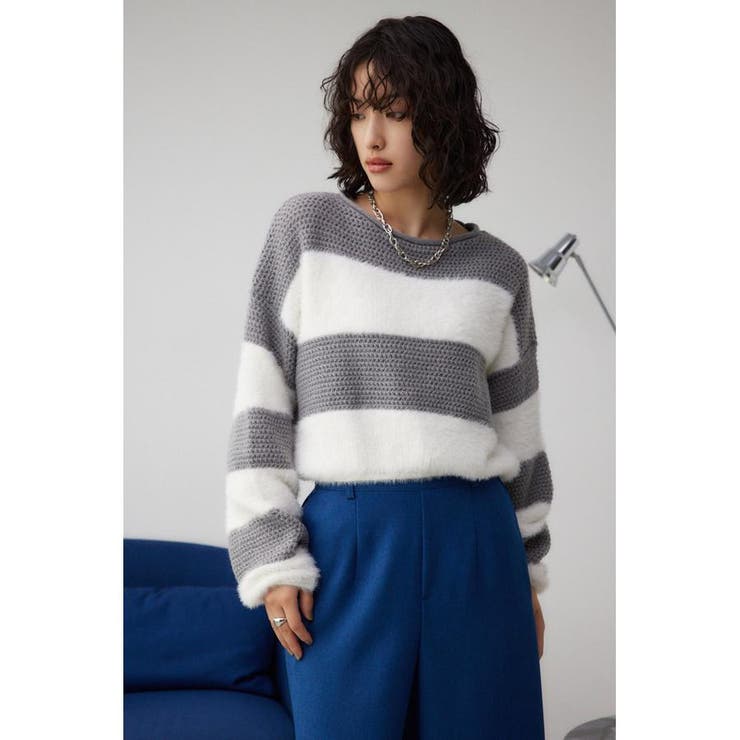 シャギーボーダープルオーバー | AZUL BY MOUSSY | 詳細画像2 