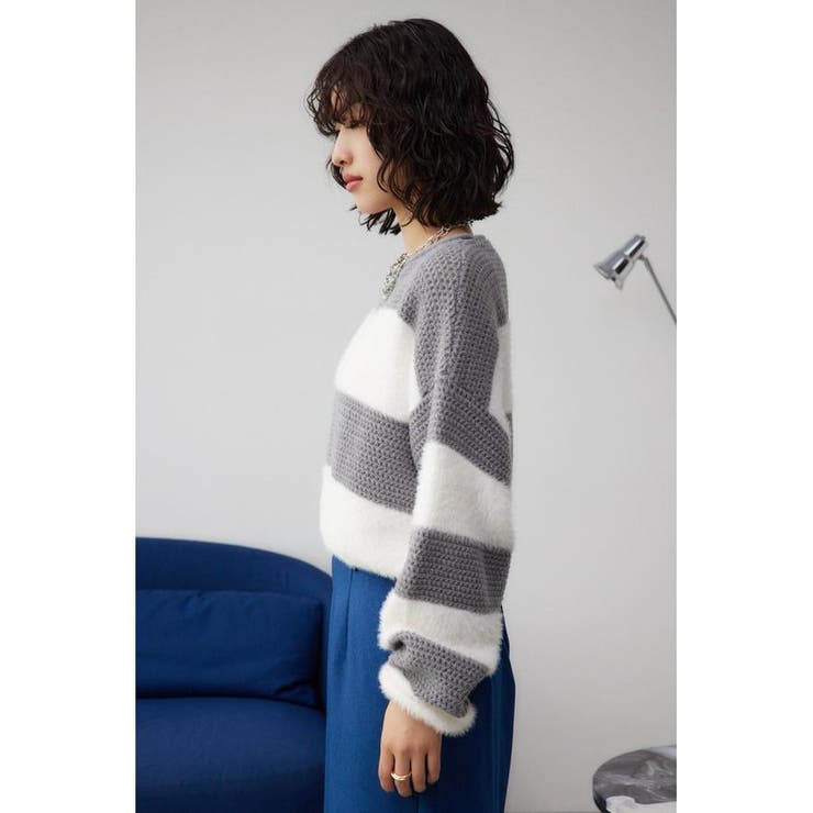 シャギーボーダープルオーバー | AZUL BY MOUSSY | 詳細画像5 