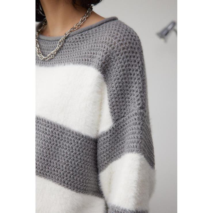 シャギーボーダープルオーバー | AZUL BY MOUSSY | 詳細画像8 