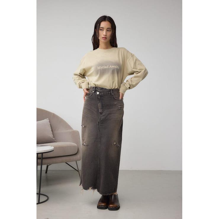 グラデーションロゴルーズロングTシャツ | AZUL BY MOUSSY | 詳細画像26 