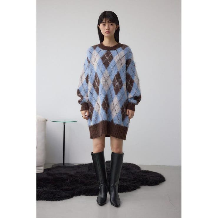 アーガイルシャギーニット | AZUL BY MOUSSY | 詳細画像25 