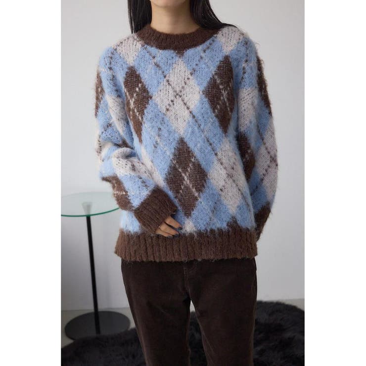 アーガイルシャギーニット | AZUL BY MOUSSY | 詳細画像14 