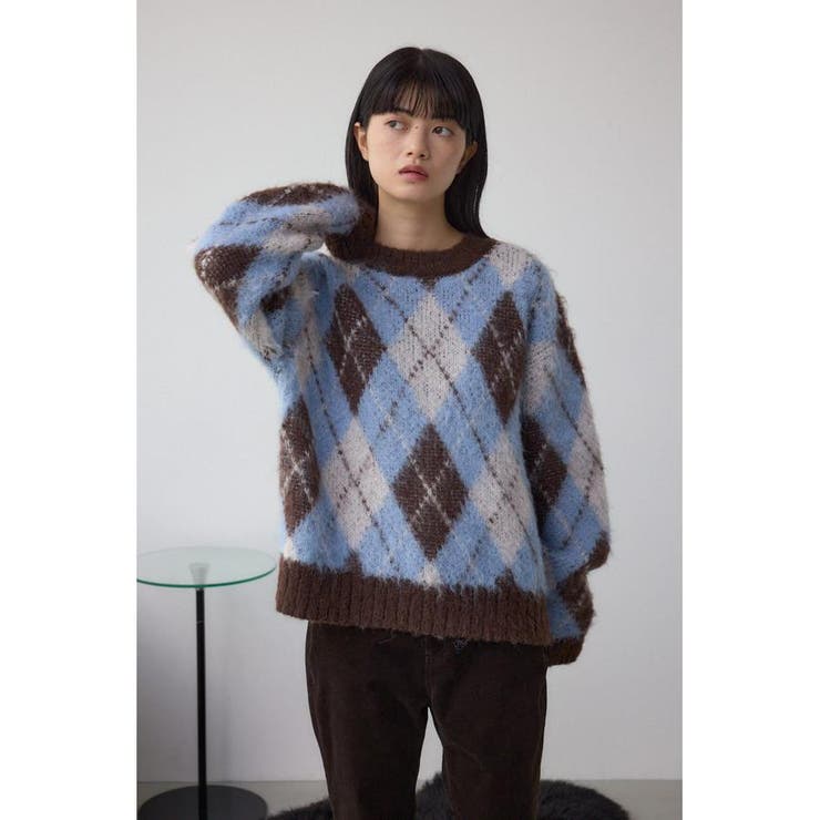 アーガイルシャギーニット | AZUL BY MOUSSY | 詳細画像16 