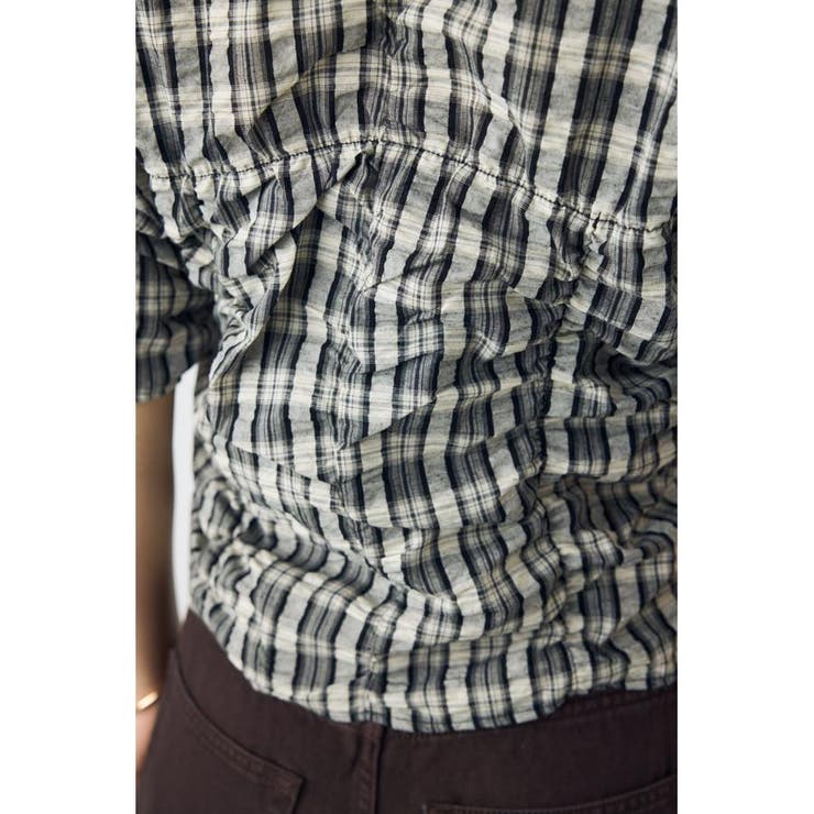 チェックシャーリング半袖シャツ | AZUL BY MOUSSY | 詳細画像6 