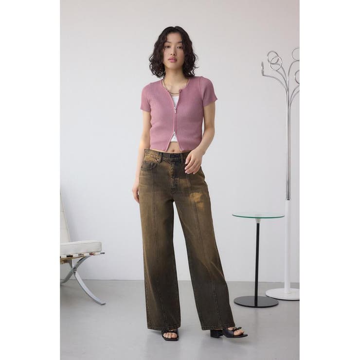 Wジップショートスリーブ配色リブプルオーバー | AZUL BY MOUSSY | 詳細画像24 