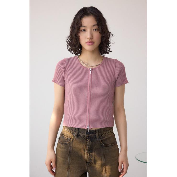 Wジップショートスリーブ配色リブプルオーバー | AZUL BY MOUSSY | 詳細画像25 