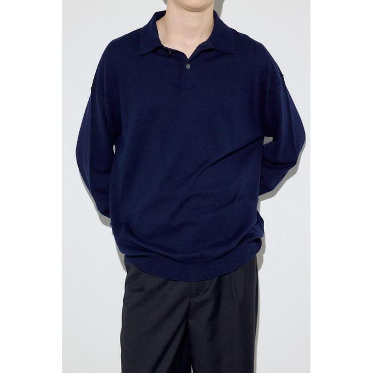 カシミヤミックスポロカラーニットトップス | AZUL BY MOUSSY | 詳細画像14 