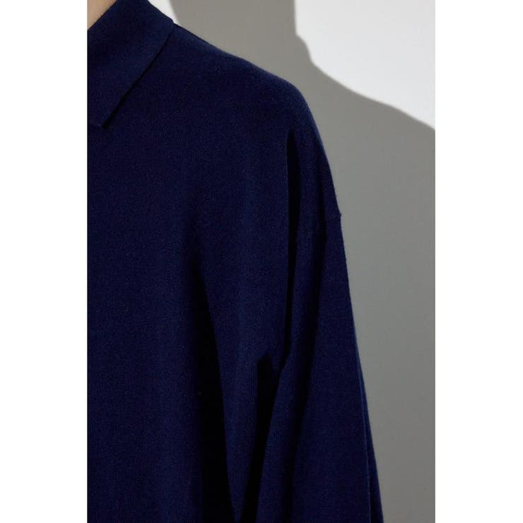 カシミヤミックスポロカラーニットトップス | AZUL BY MOUSSY | 詳細画像22 