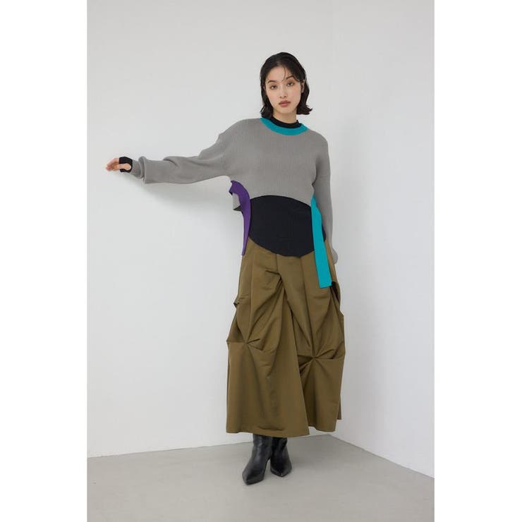 パネルドレープレイヤードセットニット | AZUL BY MOUSSY | 詳細画像20 