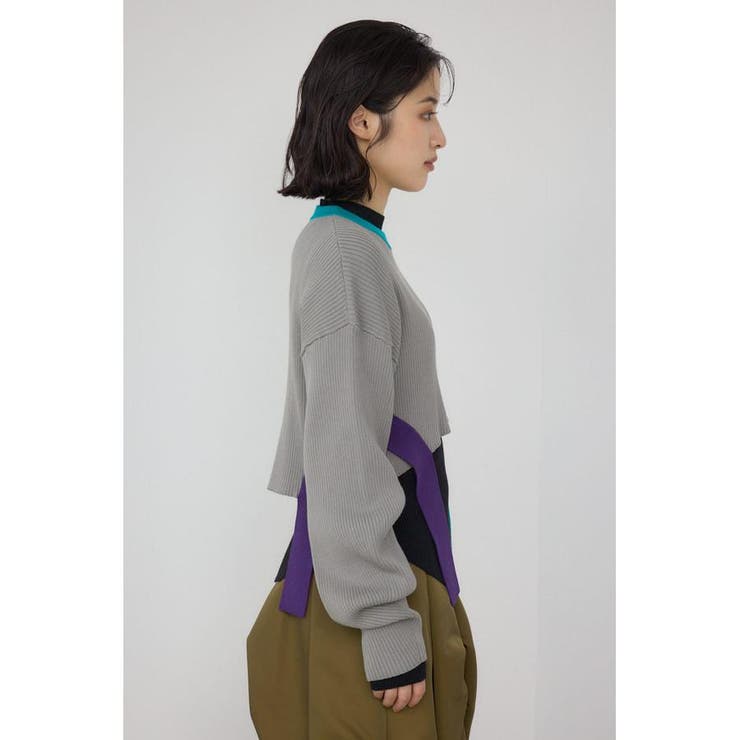 パネルドレープレイヤードセットニット | AZUL BY MOUSSY | 詳細画像23 