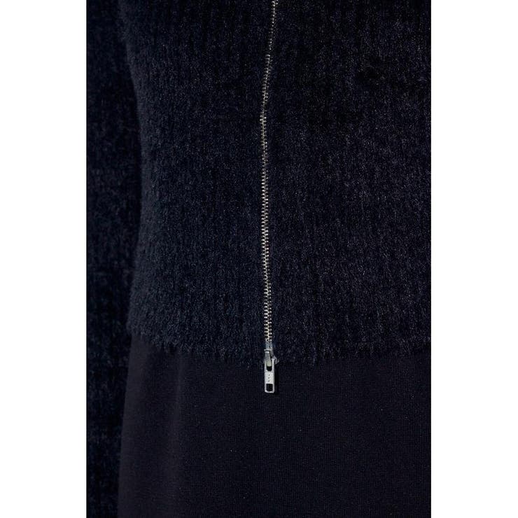 Wジップシャギーカーデセットニットワンピース | AZUL BY MOUSSY | 詳細画像10 