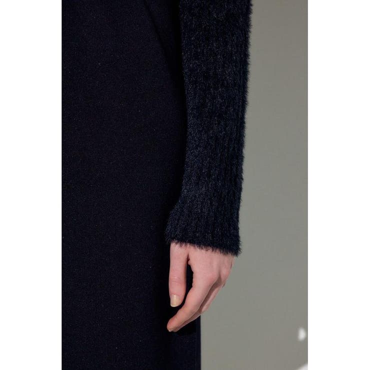 Wジップシャギーカーデセットニットワンピース | AZUL BY MOUSSY | 詳細画像11 