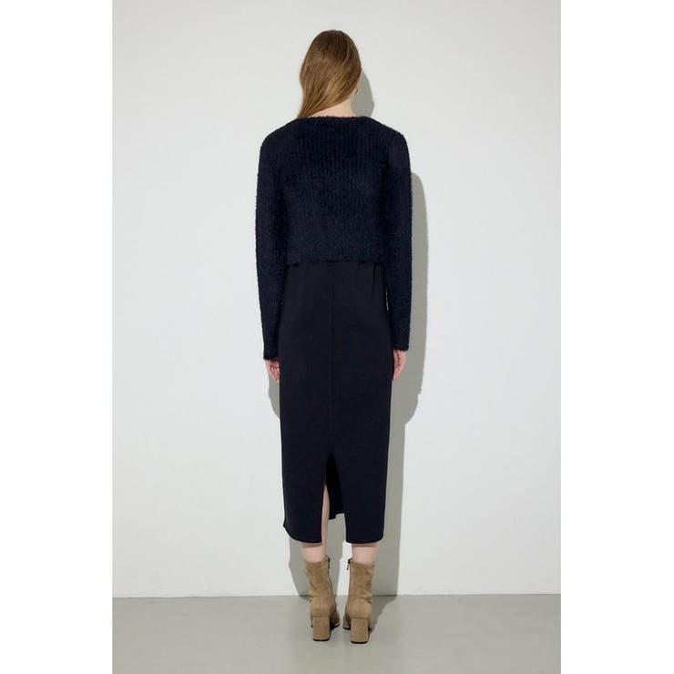 Wジップシャギーカーデセットニットワンピース | AZUL BY MOUSSY | 詳細画像6 