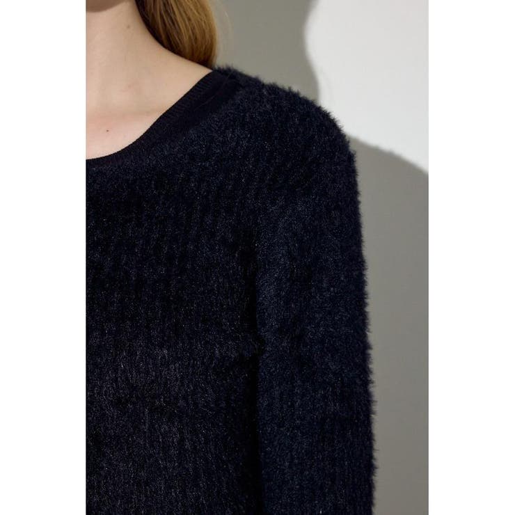 Wジップシャギーカーデセットニットワンピース | AZUL BY MOUSSY | 詳細画像8 