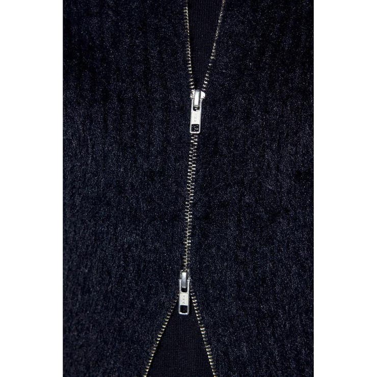 Wジップシャギーカーデセットニットワンピース | AZUL BY MOUSSY | 詳細画像9 