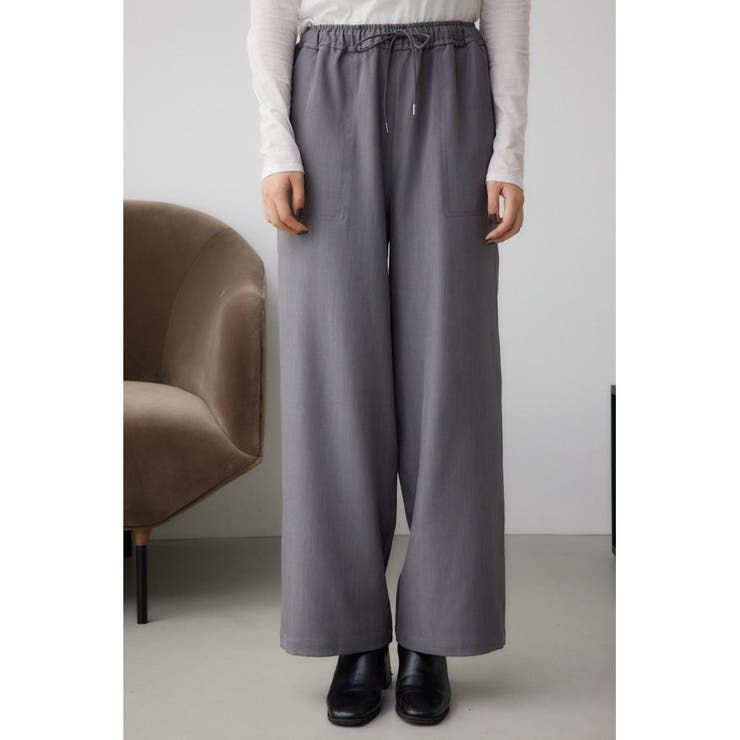 ★日本未入荷★ MAXMARASTUDIO ☆ コットンバタビアパンツ BLEU ウィークエンドマックスマーラ コットンワイドパンツ ひらべったい