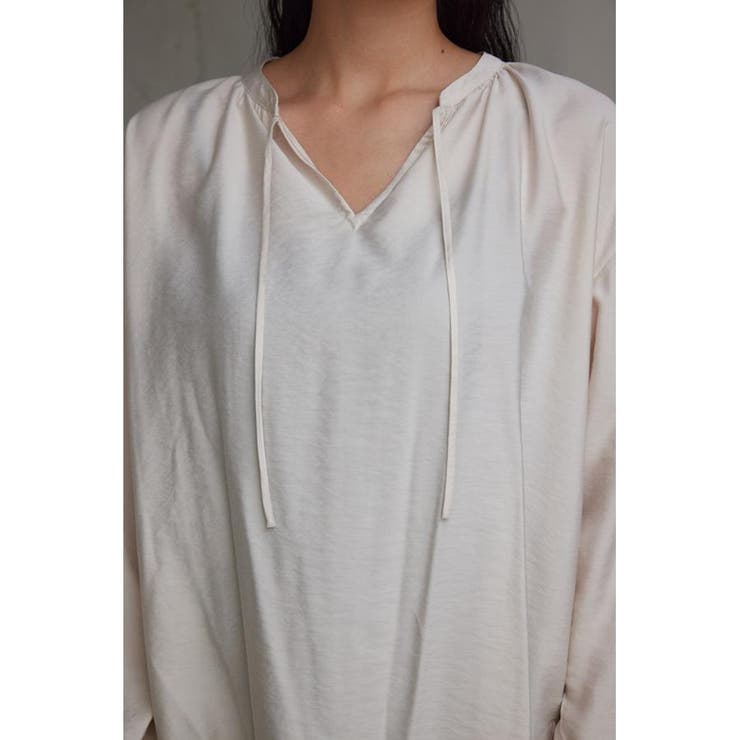 スキッパーギャザーブラウス | AZUL BY MOUSSY | 詳細画像7 