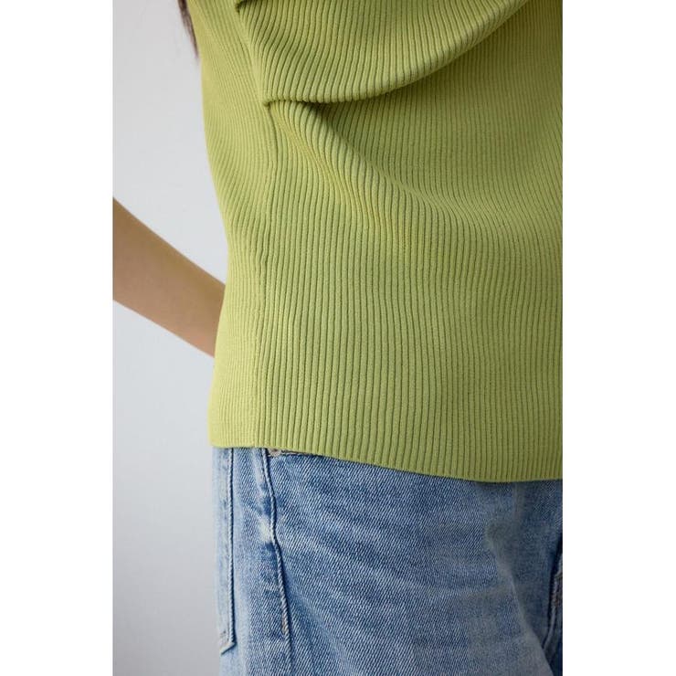 ドレープデザイン5分袖リブニット | AZUL BY MOUSSY | 詳細画像30 