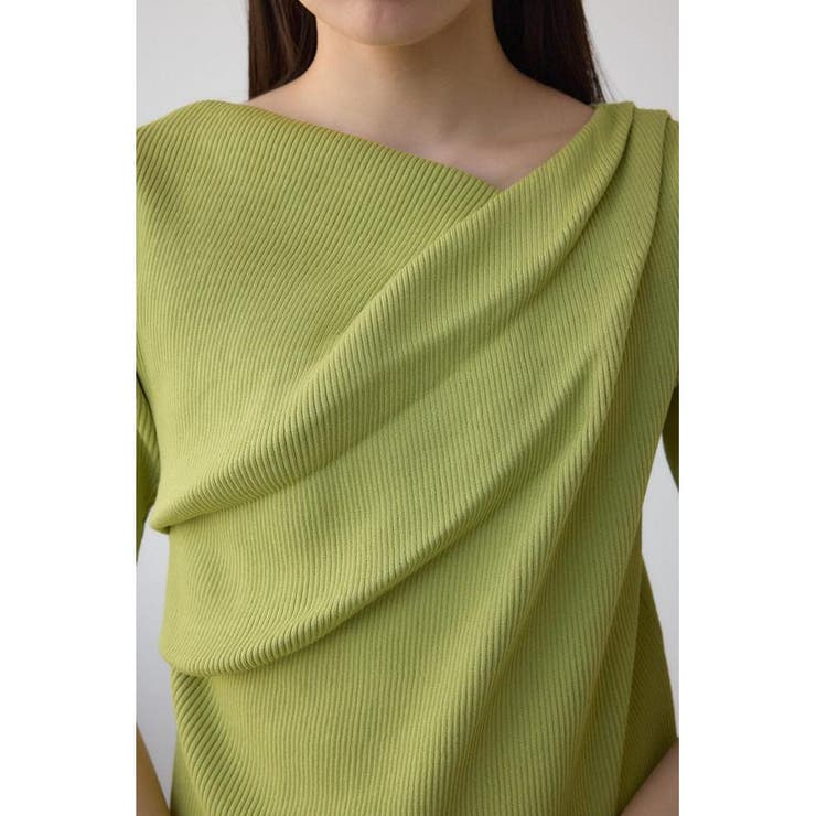 ドレープデザイン5分袖リブニット | AZUL BY MOUSSY | 詳細画像27 