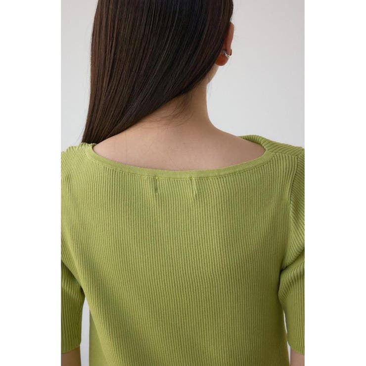 ドレープデザイン5分袖リブニット | AZUL BY MOUSSY | 詳細画像28 