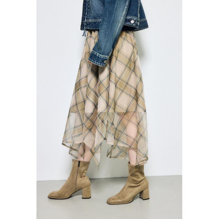 シアーチェックハンカチーフヘムスカート | AZUL BY MOUSSY | 詳細画像10 