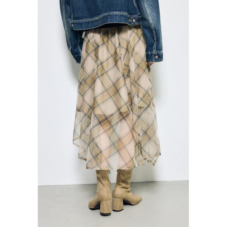 シアーチェックハンカチーフヘムスカート | AZUL BY MOUSSY | 詳細画像11 