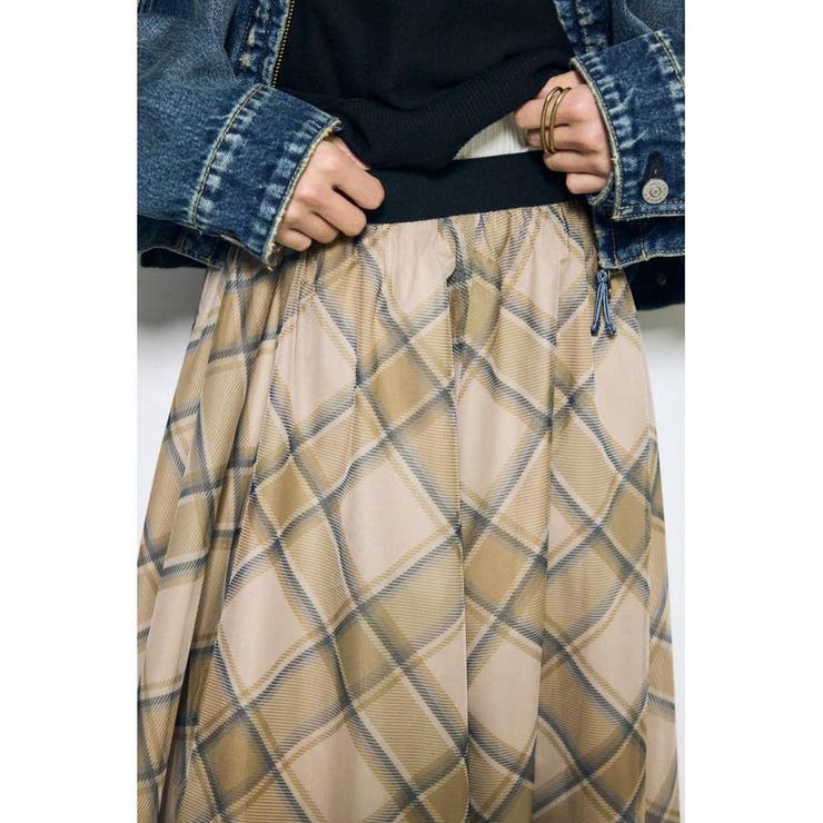 シアーチェックハンカチーフヘムスカート | AZUL BY MOUSSY | 詳細画像15 