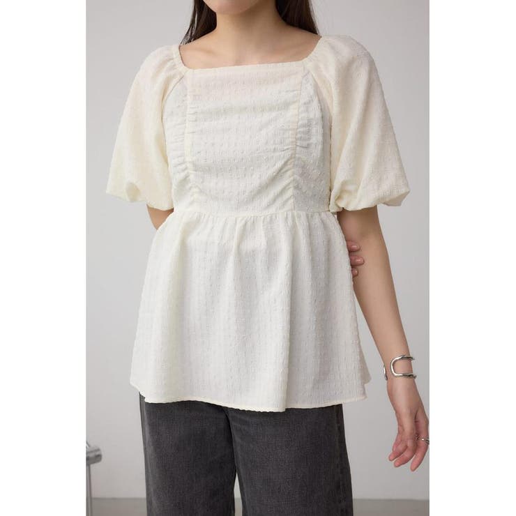 IVOY3 | 2WAYペプラムギャザーブラウス | AZUL BY MOUSSY