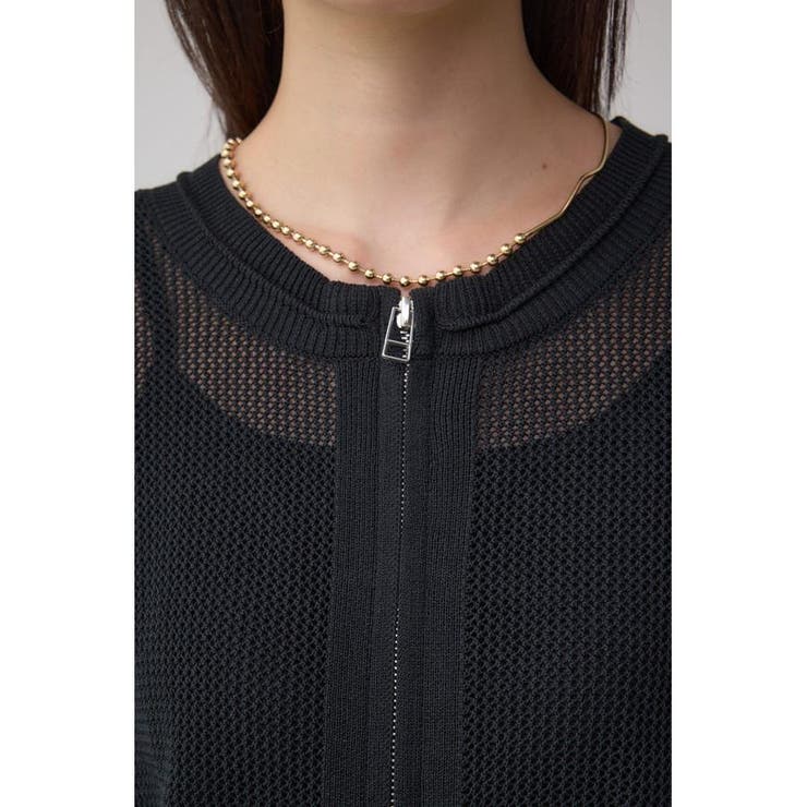 Wジップメッシュニットカーディガン | AZUL BY MOUSSY | 詳細画像19 