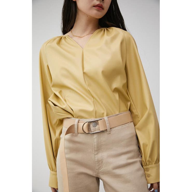 L/BEG1 | GATHER DESIGN FAUX LEATHER BL | AZUL BY MOUSSY