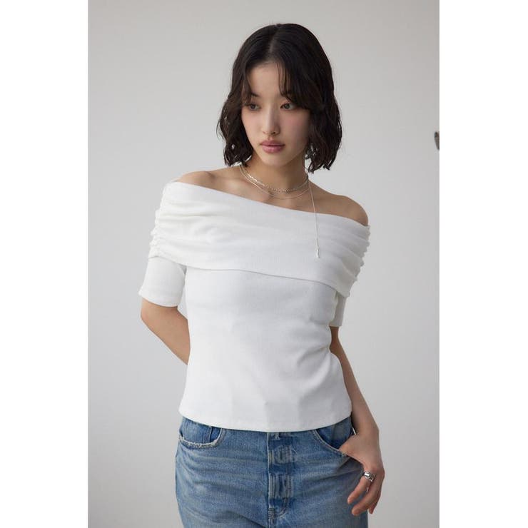 オフショルダーリブトップス[品番：AZLW0023385]｜AZUL BY MOUSSY