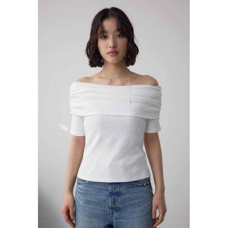 オフショルダーリブトップス | AZUL BY MOUSSY | 詳細画像4 