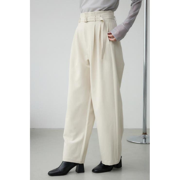 L/BEG1 | ベルトタックワイドパンツ | AZUL BY MOUSSY