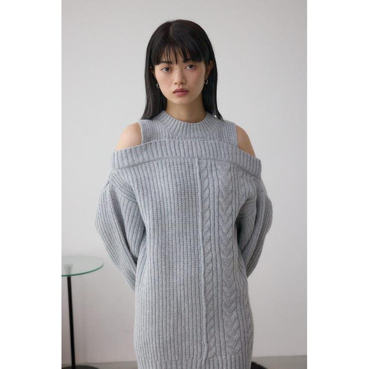 オープンショルダーケーブルニット | AZUL BY MOUSSY | 詳細画像28 