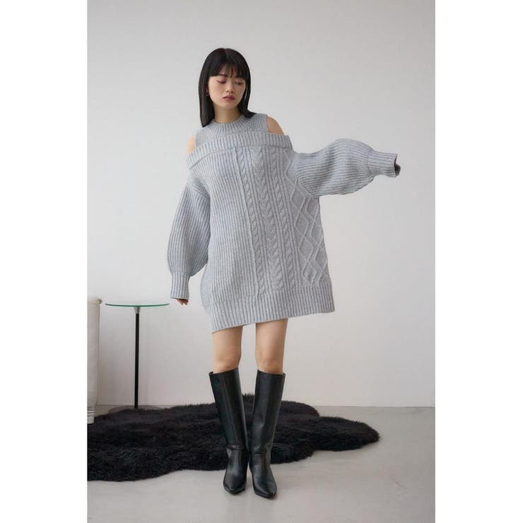 オープンショルダーケーブルニット | AZUL BY MOUSSY | 詳細画像29 