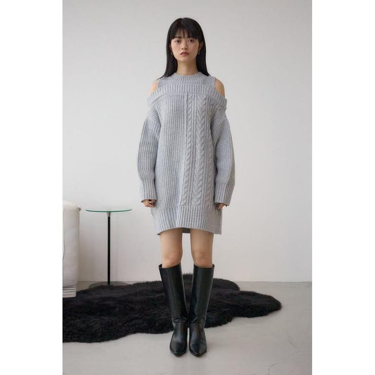 オープンショルダーケーブルニット | AZUL BY MOUSSY | 詳細画像31 