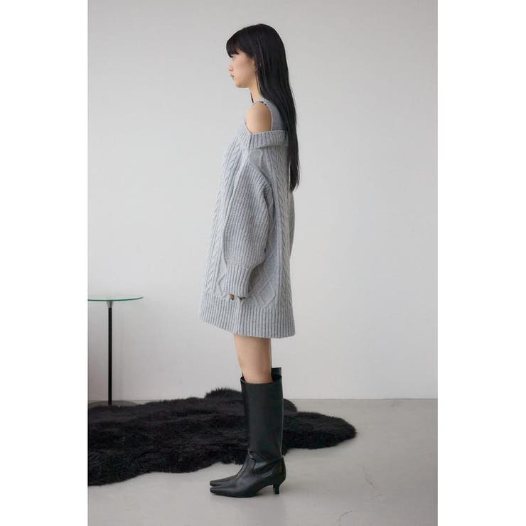 オープンショルダーケーブルニット | AZUL BY MOUSSY | 詳細画像32 