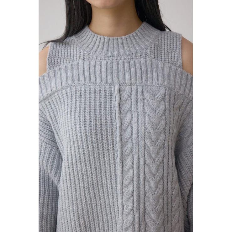 オープンショルダーケーブルニット | AZUL BY MOUSSY | 詳細画像34 