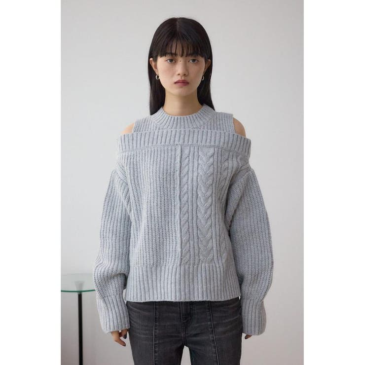 オープンショルダーケーブルニット | AZUL BY MOUSSY | 詳細画像38 