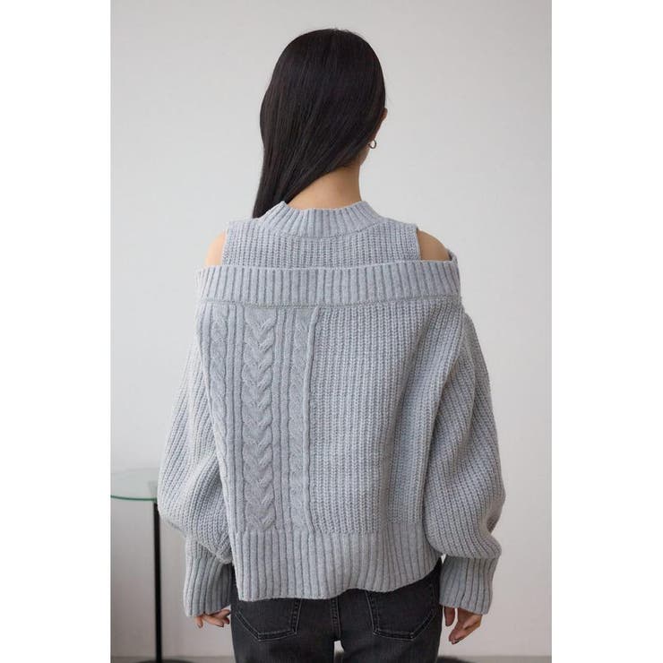 オープンショルダーケーブルニット | AZUL BY MOUSSY | 詳細画像39 