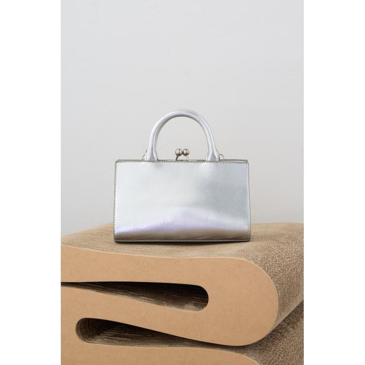 美品 マウジー 2way バッグ 金属製 SILVER BEADED MINI MOUSSY（マウジー）の「SILVER BEADED MINI バッグ（ショルダー