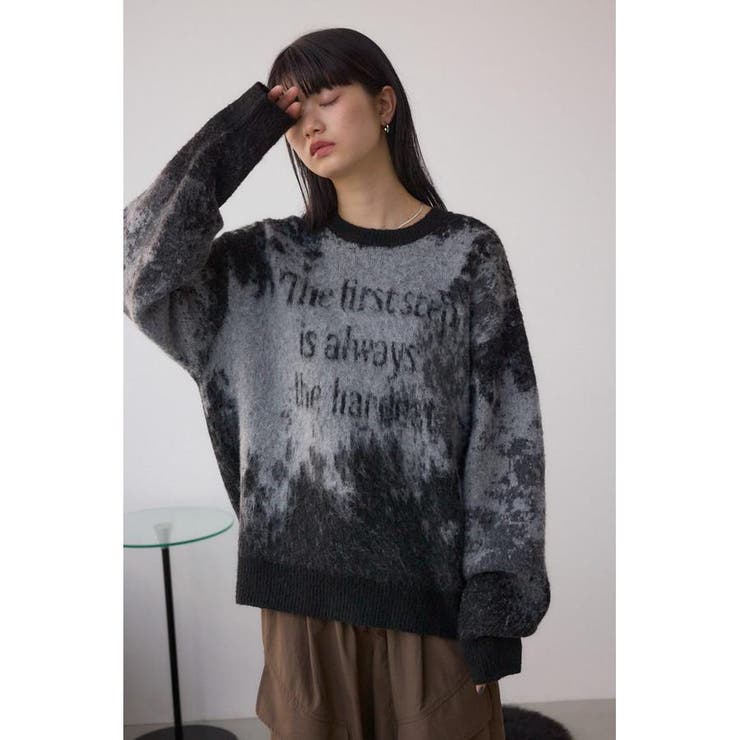 グラデーションジャガードニット | AZUL BY MOUSSY | 詳細画像3 