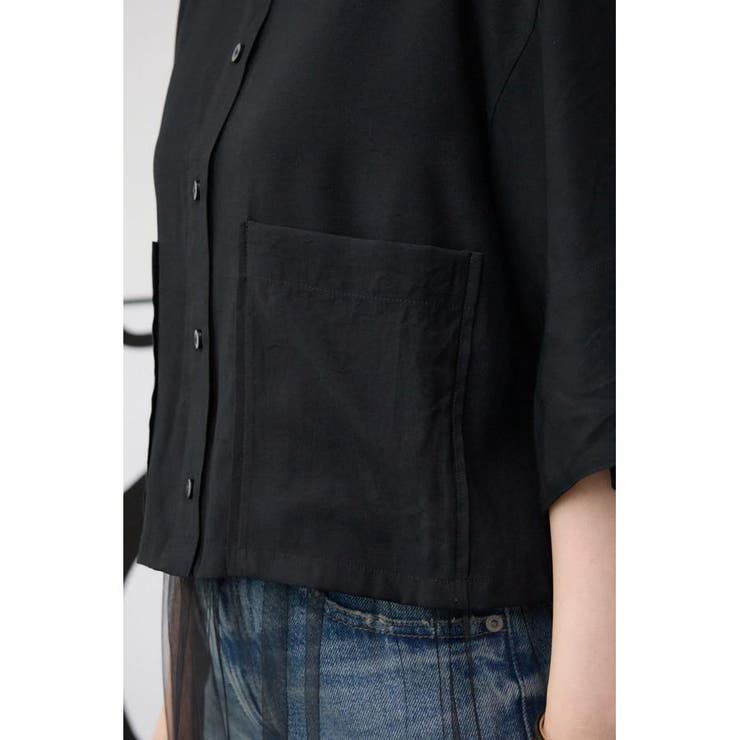 ワイドスリーブ五分袖ツイルシャツ | AZUL BY MOUSSY | 詳細画像20 