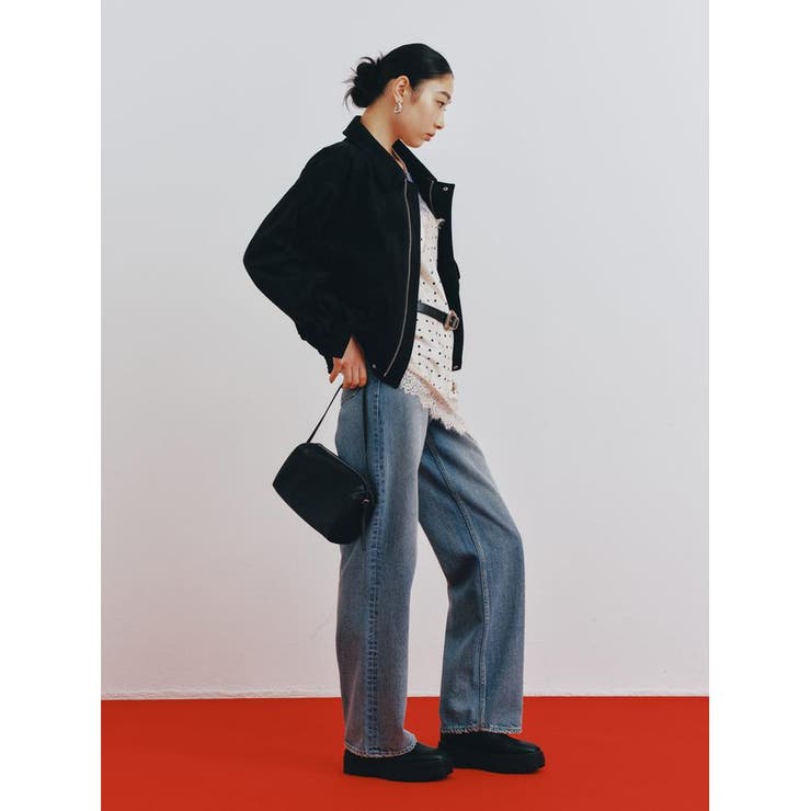 フェイクレザー/スエード2WAYファー付ブルゾン | AZUL BY MOUSSY | 詳細画像22 