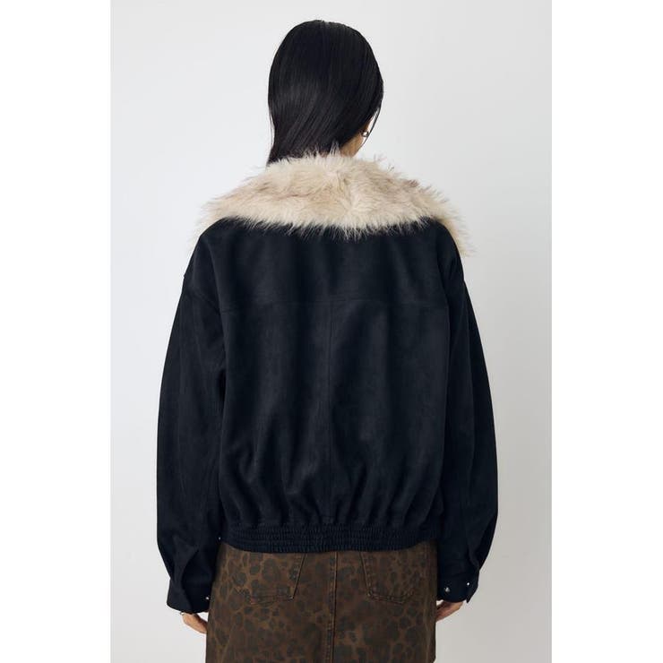 フェイクレザー/スエード2WAYファー付ブルゾン | AZUL BY MOUSSY | 詳細画像26 
